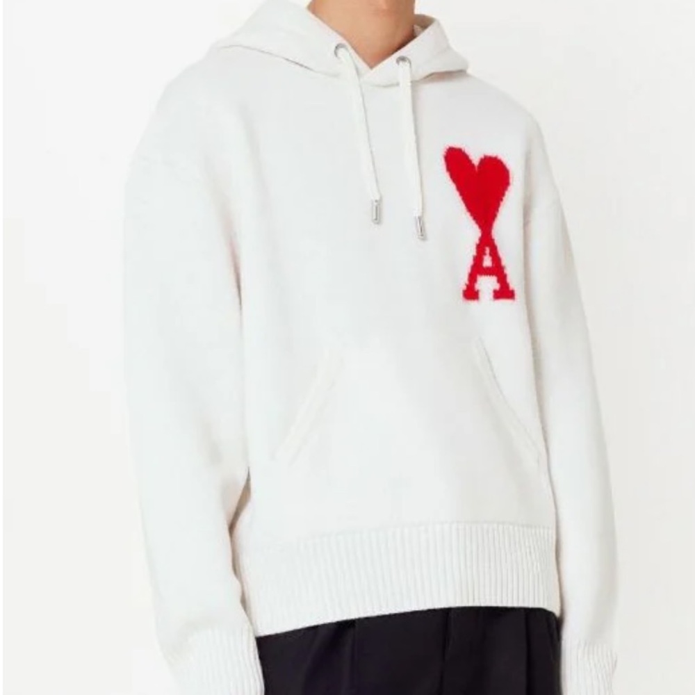 Ami AMI Paris
logo-intarsia knit hoodie